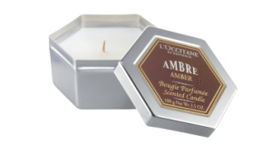amber candle l'occitane
