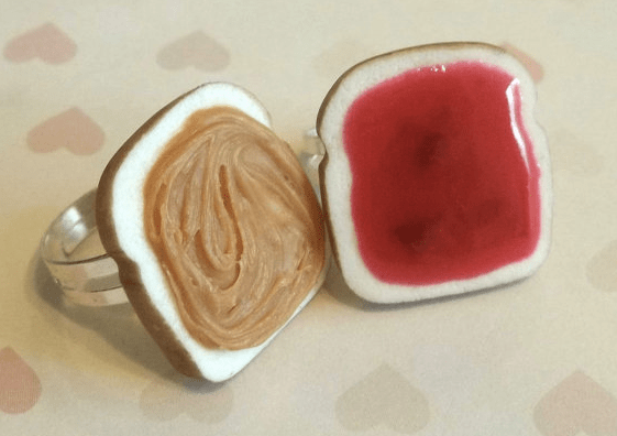 Strawberry Jam & Peanut Butter Rings