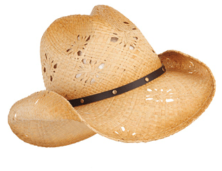Perforated Straw Cowboy Hat