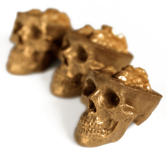 Gold Chocolate Skulls