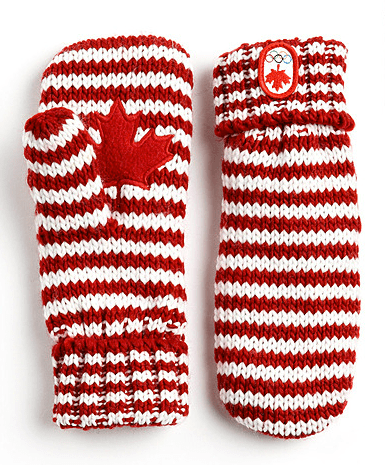 Olympic Collection Striped Mittens