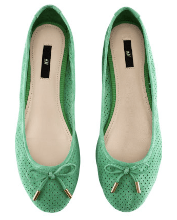 H&M Suede Ballet Pumps