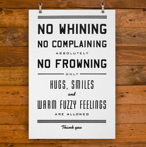 No Whining Art Print