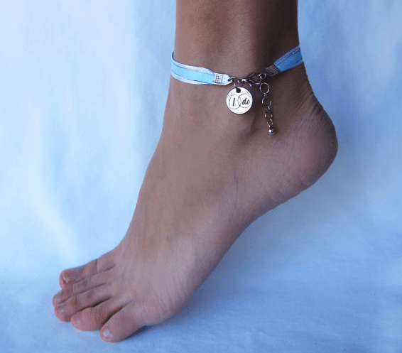 Something Blue Ribbon Anklet