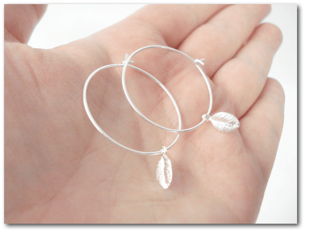 Delicate Silver Leaf Earrings