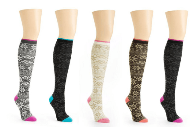 Jessica Knee High Butter Sock Snowflake