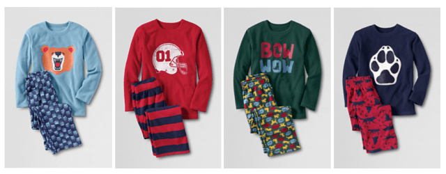Lands' End Boys Flannel PJ Sets
