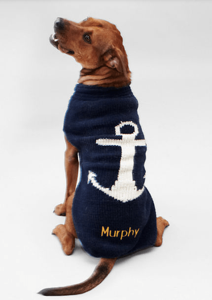 Lands' End Shawl Collar Icon Pet Sweater