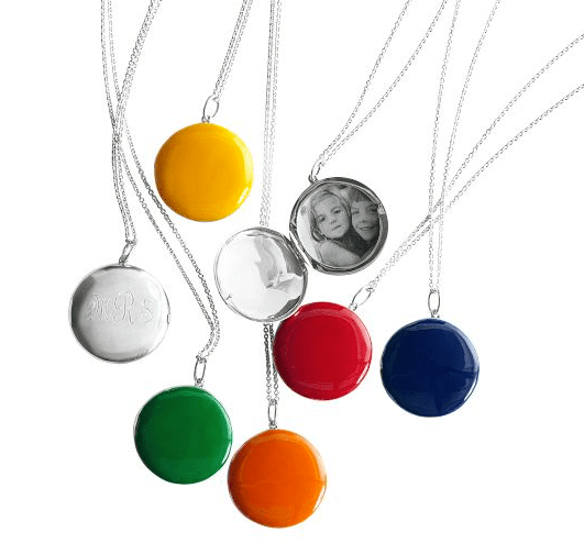 Enamel Locket Necklace