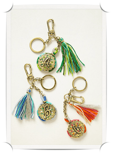 Monogram Filigree Keychain