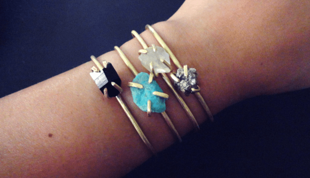 Pyrite gold adjustable bracelet