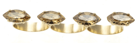 Triple Finger Crystal Ring