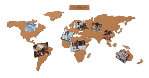 World Map Bulletin Board