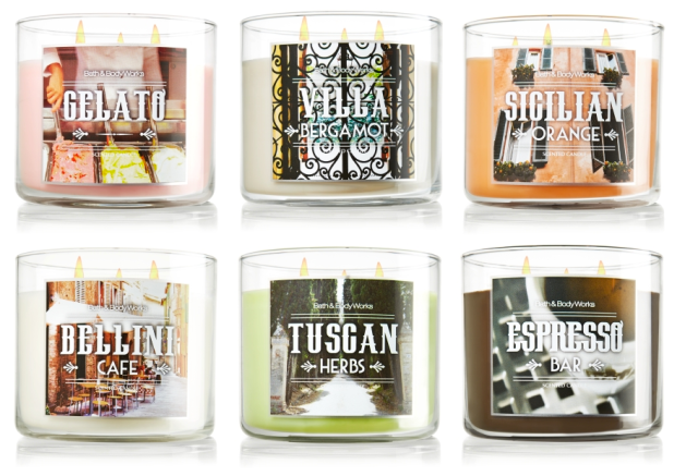Italian Candles Bath and Body Works