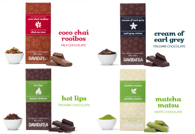 DAVIDsTEA Chocolate Bars