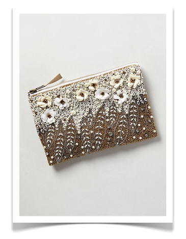 Floral Pearl Pouch