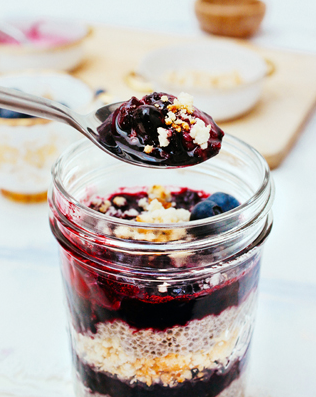 Blueberry Pie Chia Parfait