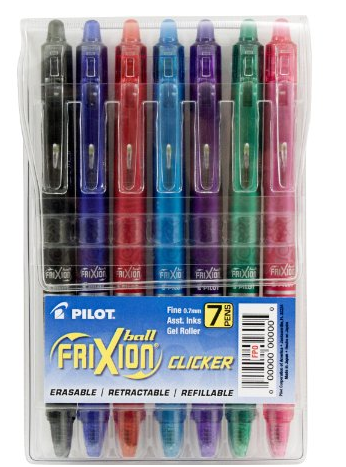 Pilot FriXion Clicker Retractable Erasable Gel Pens