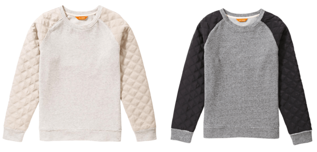 Quilted Sleeve Sweatshirt