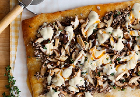White Wild Mushroom Pizza