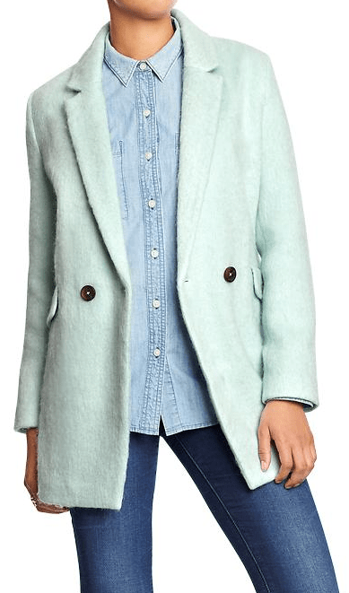 Old Navy Wool Blend Long Blazer