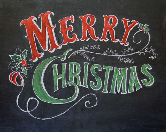 merry christmas chalkboard