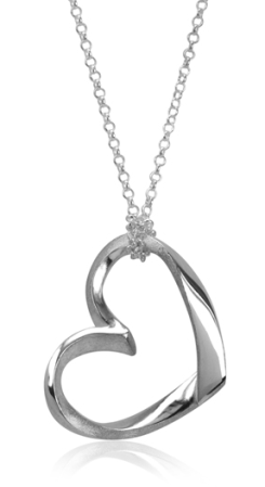 Hearts Small Silver Pendant