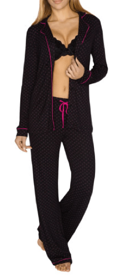 La Vie En Rose Heart Print Modal PJ Set