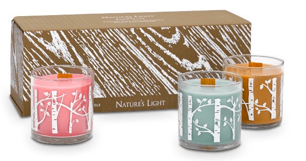 Nature's Light Scented Mini Candle Trio