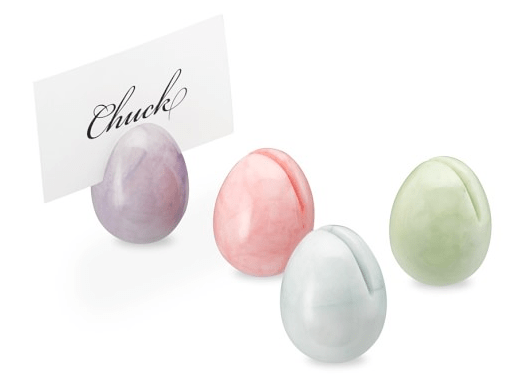 Alabaster Egg Placecard Holders