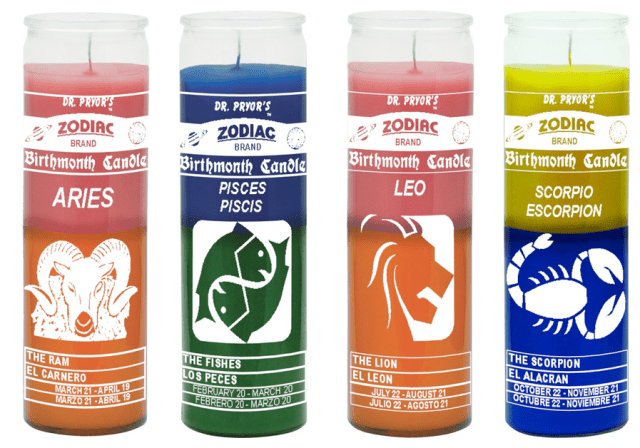Dr Pryor's Zodiac Candles