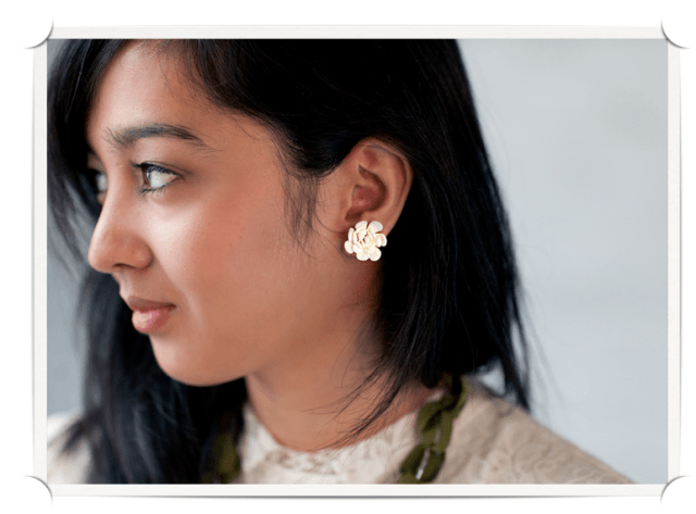 Duo Duet Medium Floral Earrings