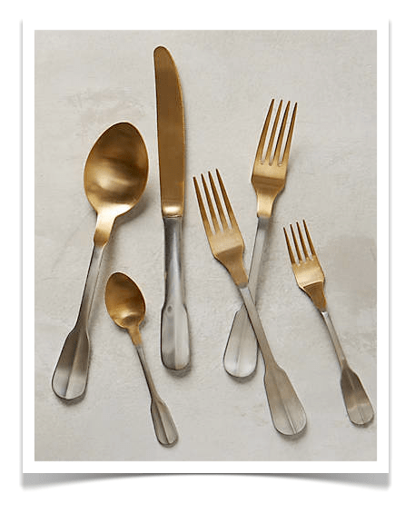 Anthropologie Gold Tipped Flatware
