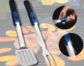 BBQ Light Up Tools with Flashlight Set