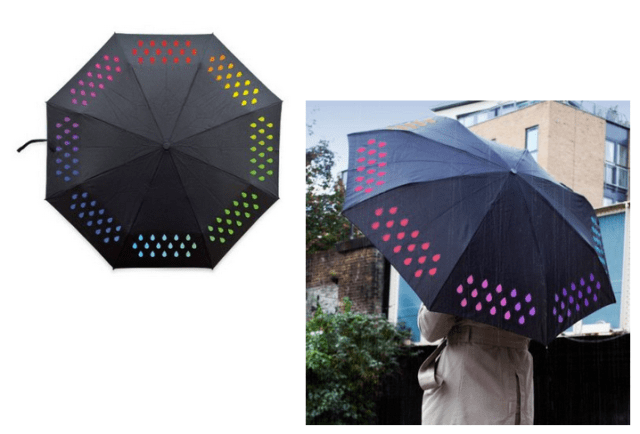 Rain Activated Color Changing Umbrella Suck UK