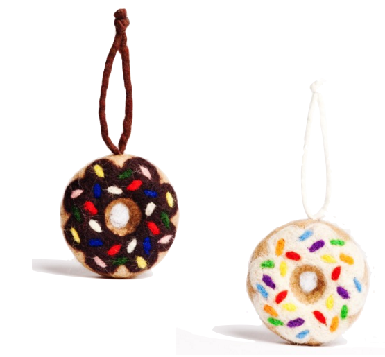 Felt Donut Ornaments