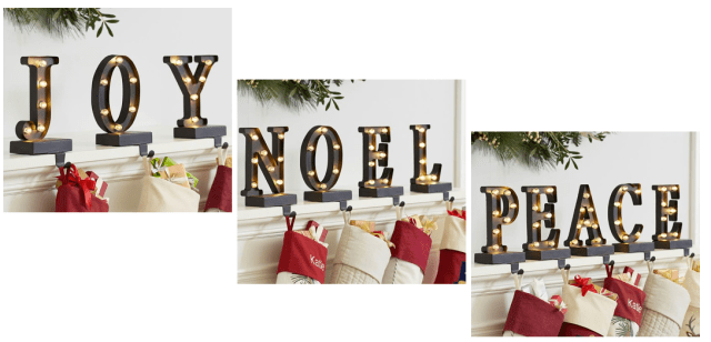 Lit Stocking Hangers Pottery Barn