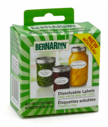 Bernardin Dissolvable Labels