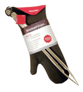 KitchenGrips BBQ Mitt with 16in Tongs