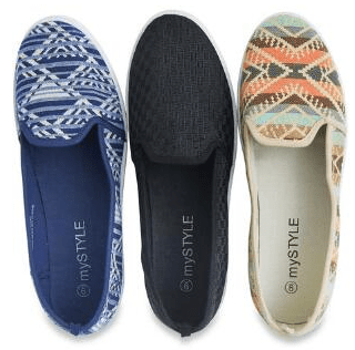 mySTYLE Women's Canvas Slip Ons