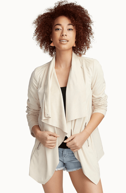 Twik Draped Sueded Coat